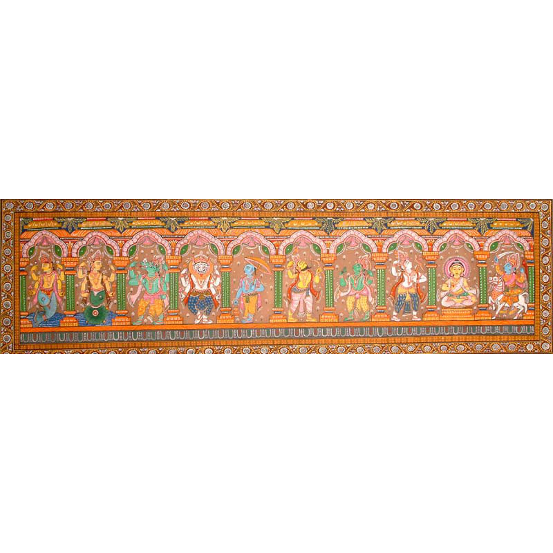 Avatars de Vishnu | Aquarelle sur Patti