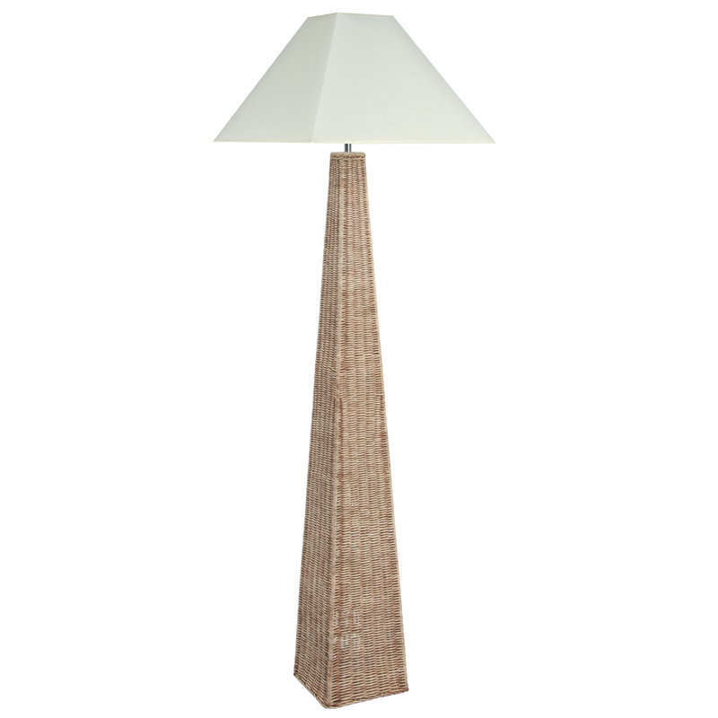 Lorentzen Cotton Tapered Square Lamp Shade, Cream Calico, 28cm H x 48cm W x 48cm D