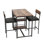 Ensemble de table de salle à manger pour 2 personnes, table de bar et chaises avec 3 tablettes de rangement