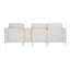 Canapé modulaire convertible beige en velours côtelé à trois places avec porte-gobelets pour le petit-déjeuner beige