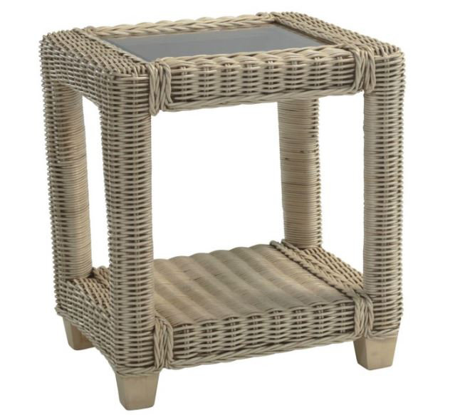 Shamrock Glass Top End Table