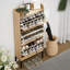 Armoire de rangement à chaussures en rotin naturel avec 3 tiroirs rabattables-764141336