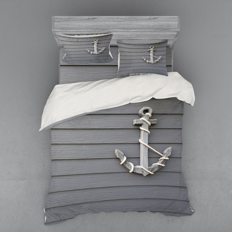 Coastal Polyester Duvet Cover, Queen Duvet Cover + 3 Additional Pieces