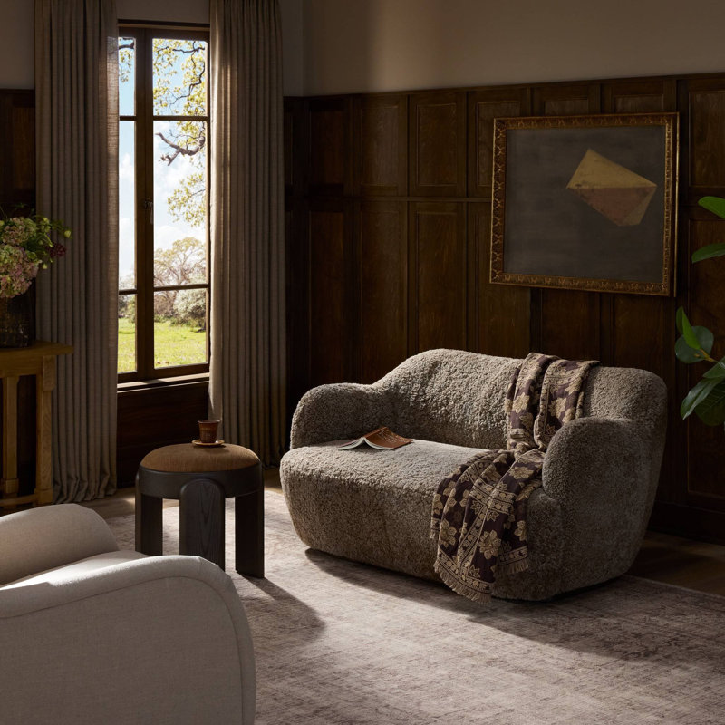 Julius Sofa - 60", Taupe Shearling
