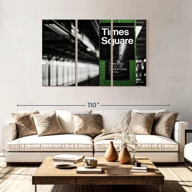 Rorry Times Square Subway Green, 48" H x 74" W
