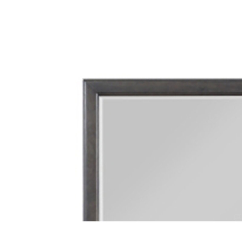 Rectangular Mirror, 38" x 36", Dark Gray