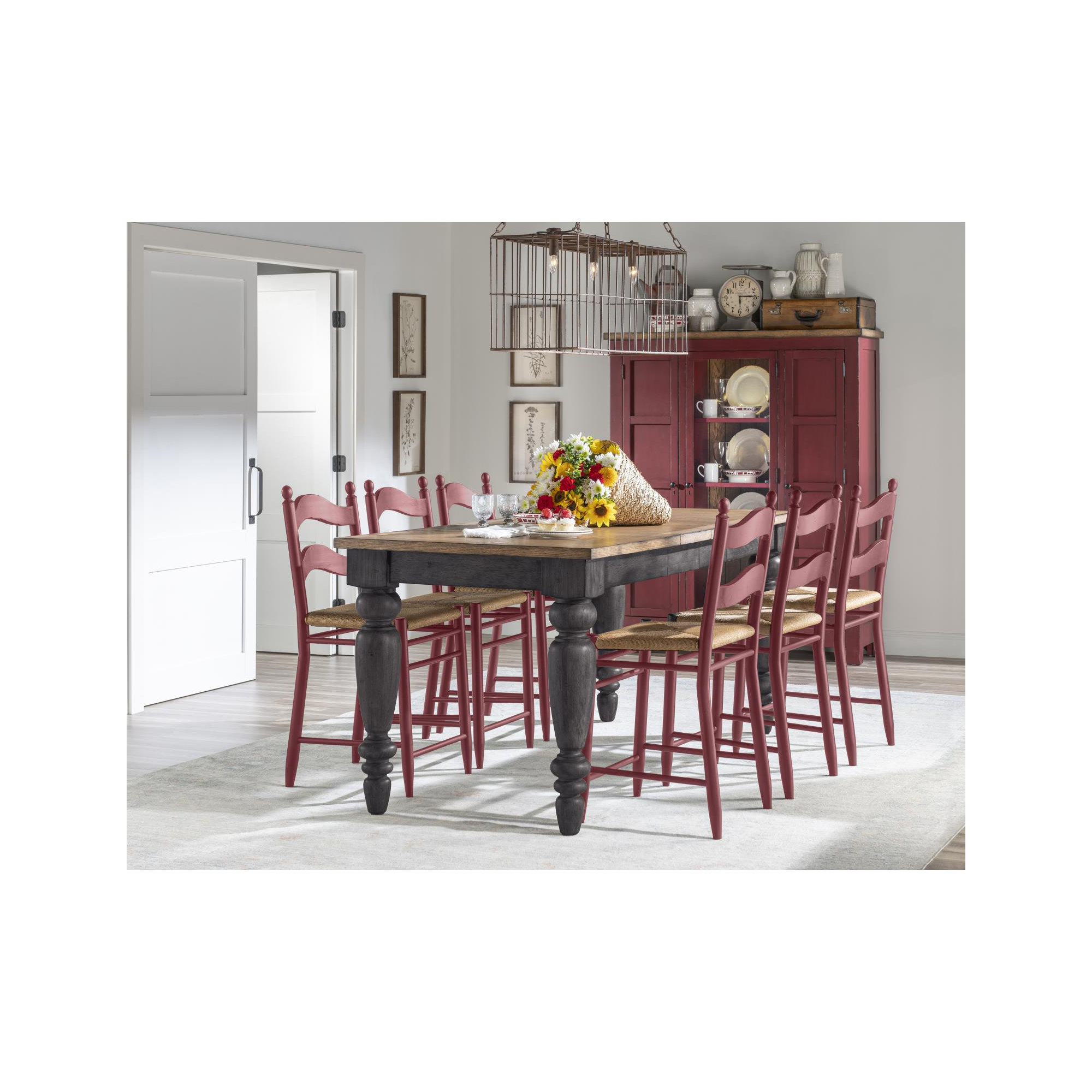 Country Living Kitchen Island, Red