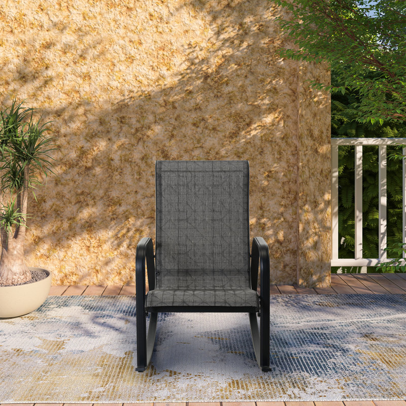 Chaise berçante d'extérieur en métal