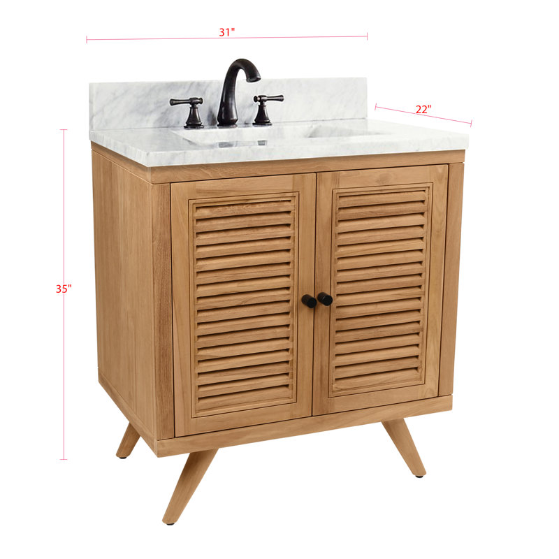 Harper 73" Double Bathroom Vanity, 31, Carrara White Marble