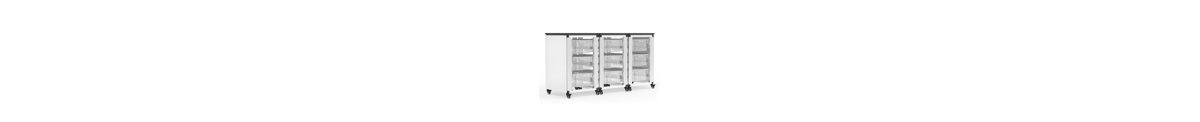 3 Compartment Tote Tray Cart