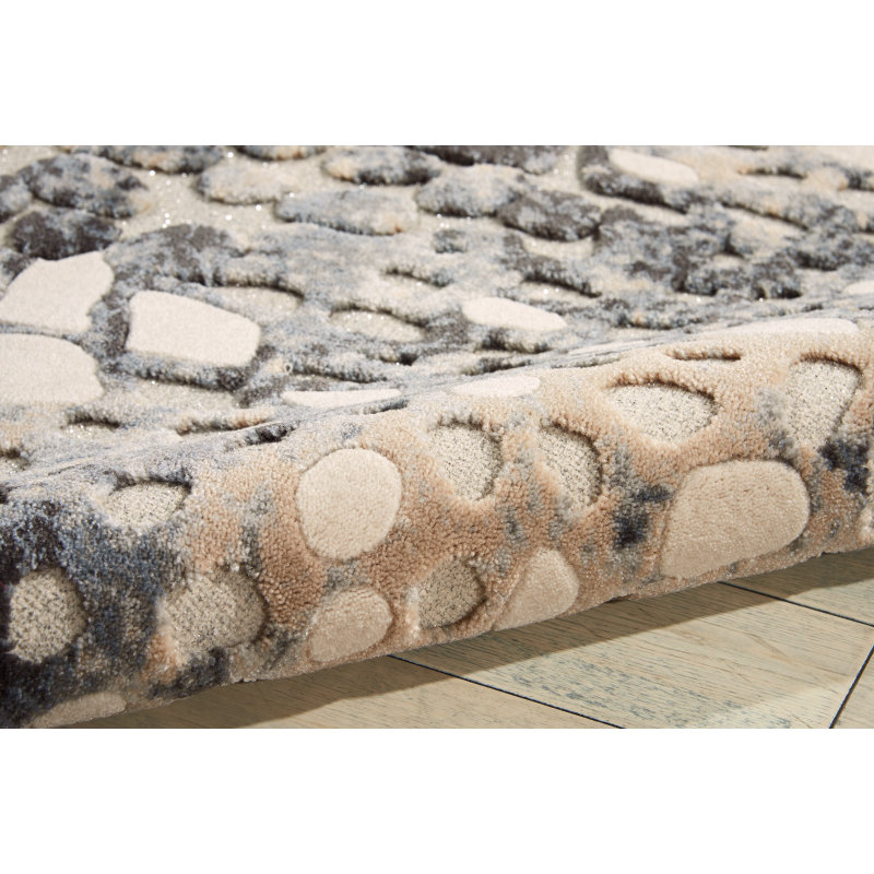 Gleam Abstract Area Rug in Flint, Rectangle 5'3" x 7'3"