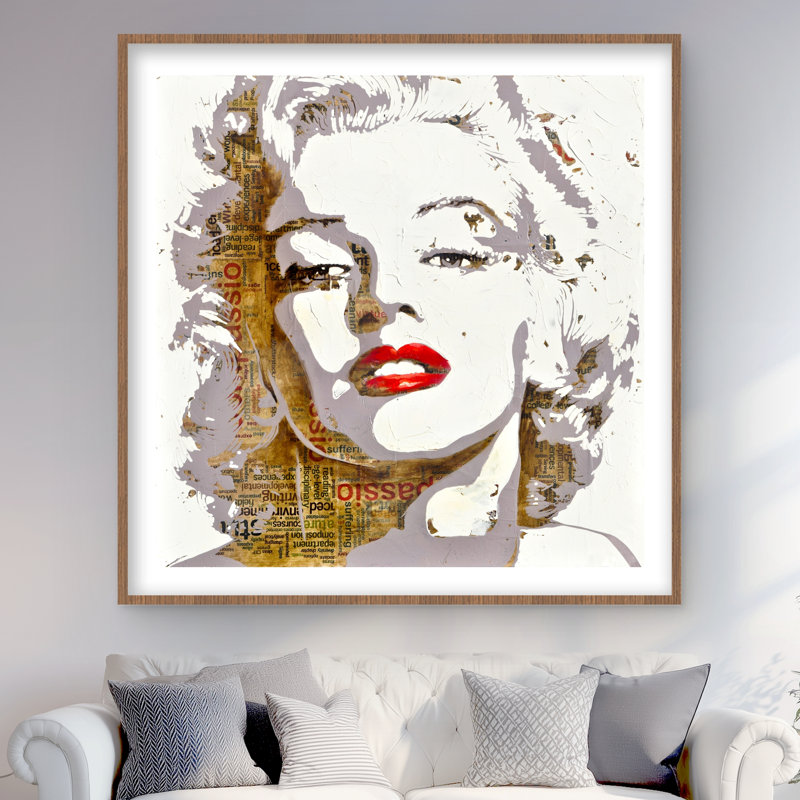 Impression d'art typographique Marilyn Monroe | Décoration romantique pour la maison