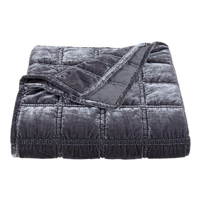 Stella Faux Silk Velvet Double Box Stitch Romantic Western 50x60 inch Throw Blanket