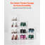 Boîtes de rangement pour chaussures, 9 boîtes de rangement pour chaussures empilables transparentes avec porte magnétique, s'adaptent à la taille US 13, récipients en plastique pour chaussures à talons hauts, bottes et chapeaux, blanc transparent-773275175