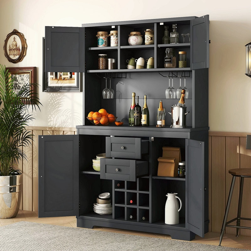 Armoire de cuisine avec bar Coffee Coffee, Bleu