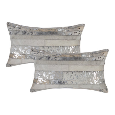 Rectangular Leather Pillow Cover and Insert