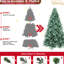 Arbre teinté bleu 9 pi, 3268 pointes, conception à charnières pour une installation facile, support stable pour Noël, installation rapide, métal