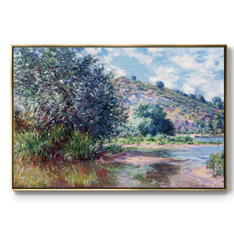 Paysage au port sur toile, Or, H 37 po x l 25 po x P 2 po
