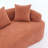 Boneless Curved Loveseat with 3 Pillows-324150825
