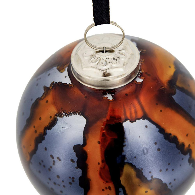 Boules de Noël en verre 3,9 po - Ensemble de 6 pour décorations de fêtes