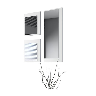 Wood Flat Wall Mirror