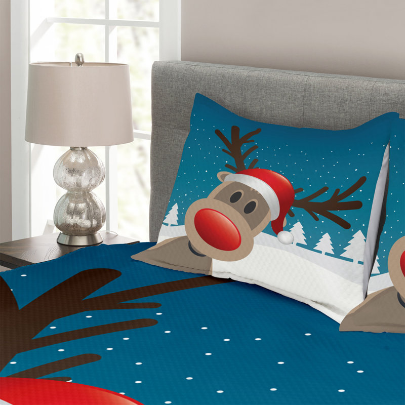 No Pattern Bedspread with Pillow Shams, 220 x 264 cm