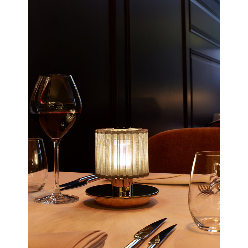 Cordless LED Table Lamp, Silver/Gold