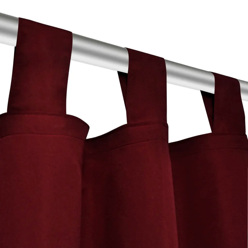 Bachar Semi Sheer Curtain Pair, 140cm Width x 175cm Drop, Bordeaux
