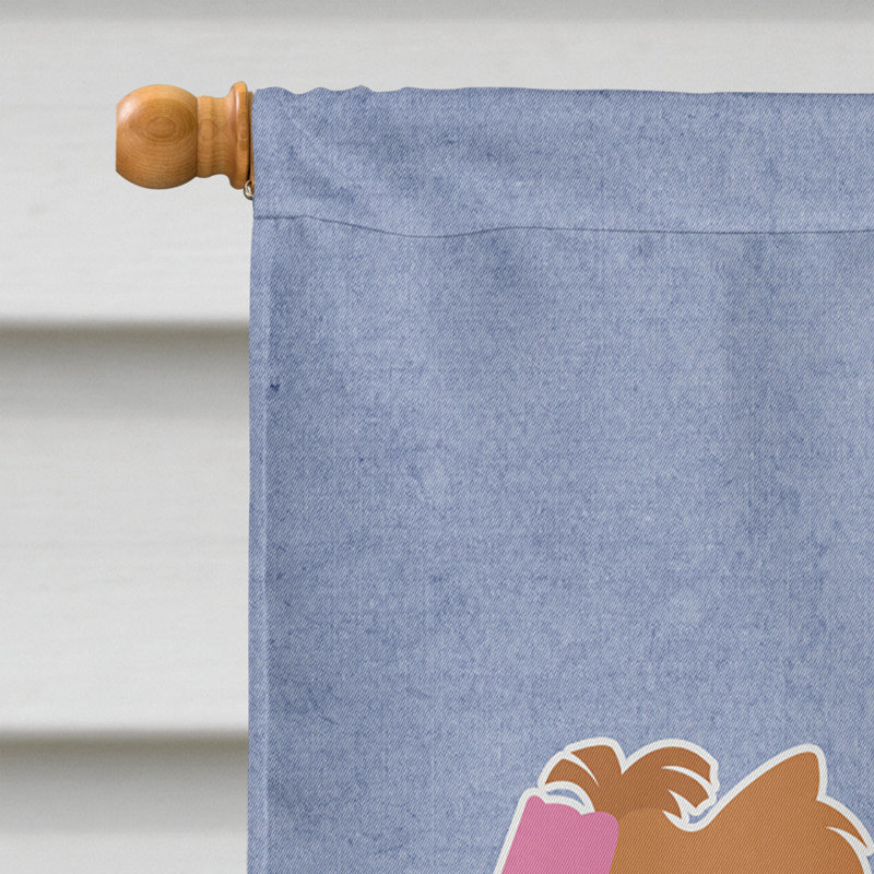 Polyester 2 côtés 40 x 28 po welcome drapeau maison, Yorkie