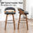 Modern 2-Piece Swivel Barstool Set In Warm Walnut-120155846-120155840