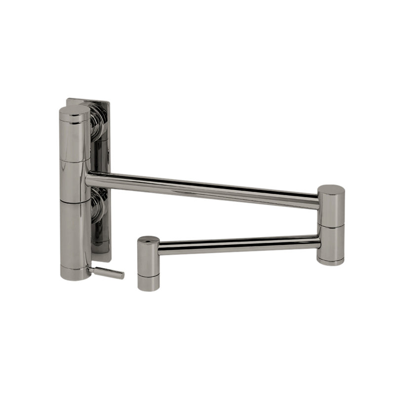 Contemporary Wall Mounted Potfiller, Distressed Antique Pewter