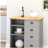 Modern Kitchen Trolley, Spacious, with Swivel Wheels-1949580135