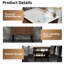 Meuble-lavabo moderne de 24 pouces, fixé au mur ou au sol, lavabo en céramique lisse, meuble-lavabo simple avec lavabo intégré, conception sur pied, fonctionnement silencieux, grands tiroirs de rangement