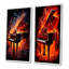 «Red Piano», ensemble de 2 reproductions d'art sur toile-816265987-816265984
