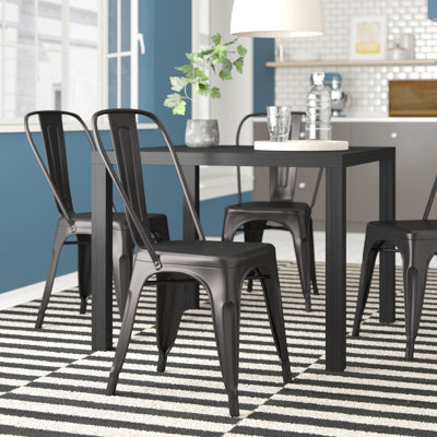 Nesbit 17.5'' H Metal Stacking Side Chair