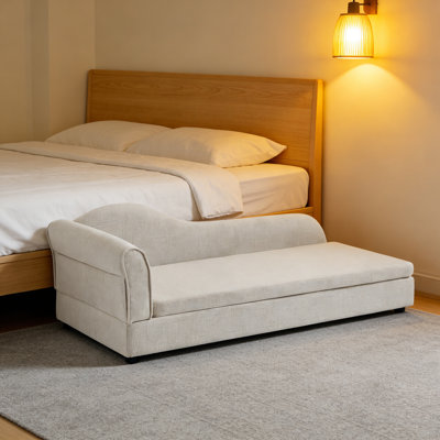 Lit orthopédique pour chien avec traversin de soutien, grand lit lavable pour chien de taille moyenne, canapé-lit à coussin épais pour chien