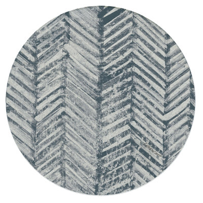 Sous-verre à chevrons rond et simple à chevrons Créez votre propre ensemble