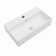 21X12 Inch White Ceramic Rectangle Wall Mount Bathroom Sink With Single Faucet Hole And Overflow