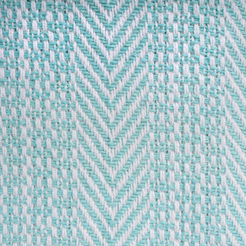 Jeté 100% coton , Aigue-marine