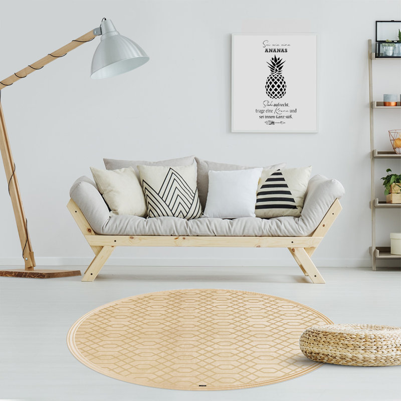 Bynoe Geometric Kitchen Mat, Round 136cm