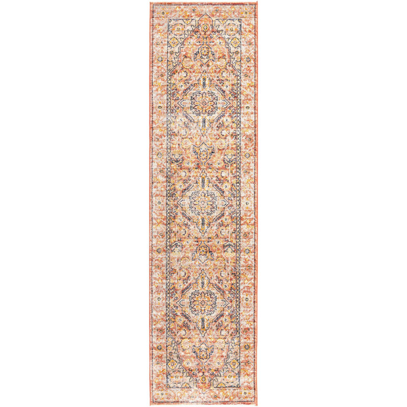 Alkire Oriental Area Rug, Runner 2'7" x 10'2", Brick Red