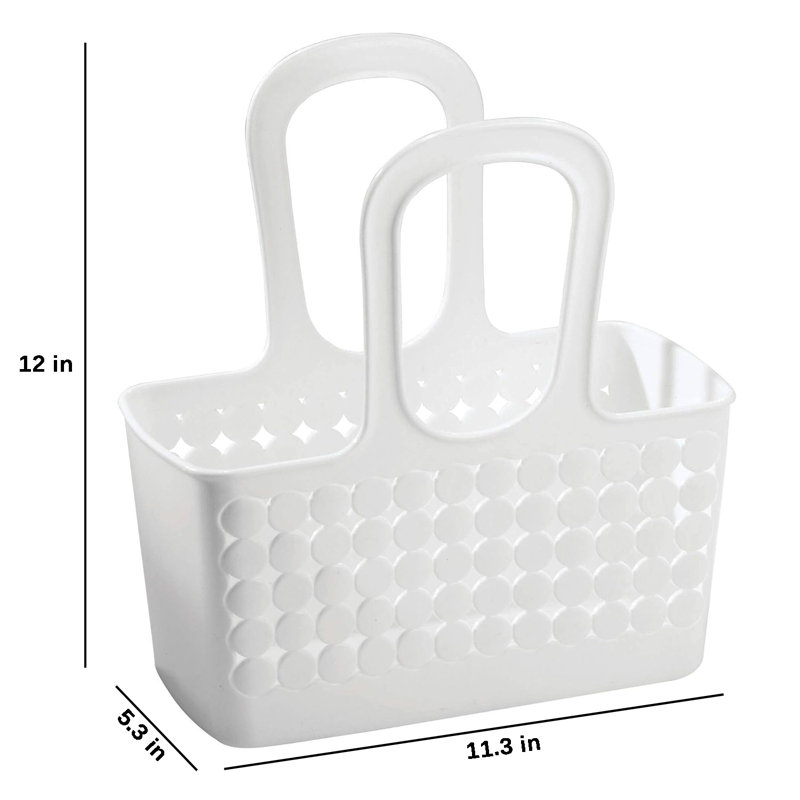 Orbz Freestanding Portable Shower Caddy, White