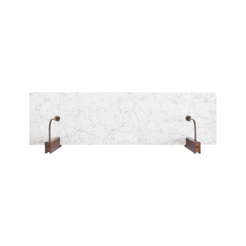 Corbel Shelf, Long, White/Dark Stained Oak