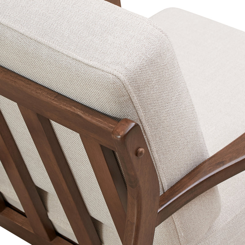 Jasper Upholstered Modern Armchair, Beige 100% Polyester