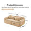 Causeuse ergonomique 80,3 po avec accoudoirs compressibles et rembourrés (aucun assemblage requis)-1636206797