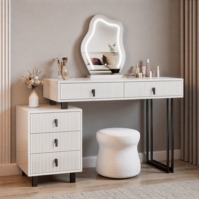 Meuble-lavabo cannelé avec miroir Cloud