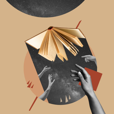 Hands With Book by Master1305 - Wrapped Canvas Print