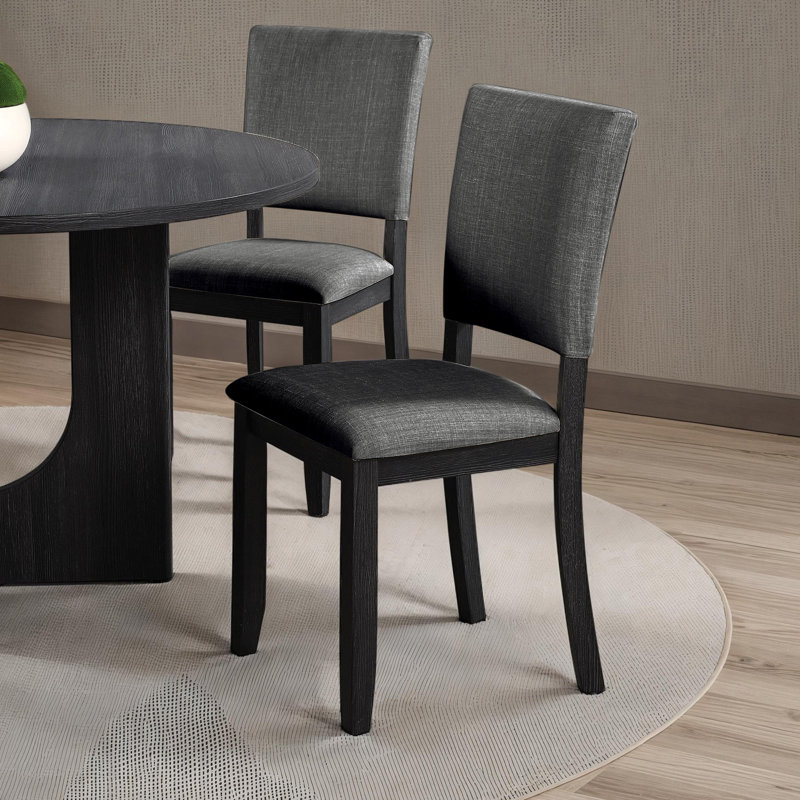 Chaise d'appoint rembourrée Quain, Gris