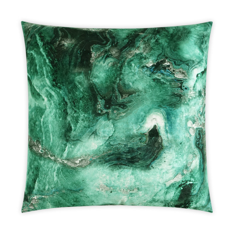 Massa Pillow Cover & Insert, Malachite, Rectangle 14"H x 24"W