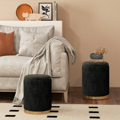 35 cm W Foam Padding Footstool with Storage